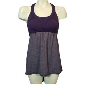 Lululemon 2-in-Run Purple Bra Tank Top‎